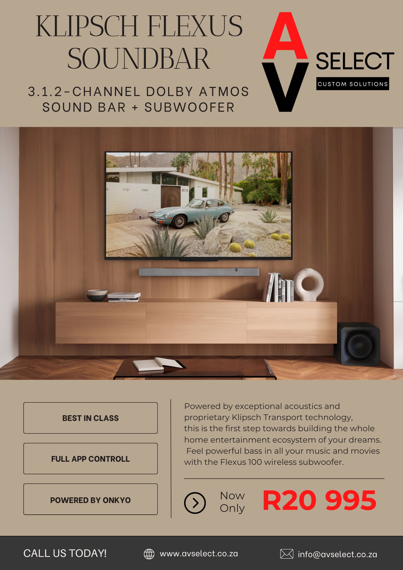Soundbar package advert